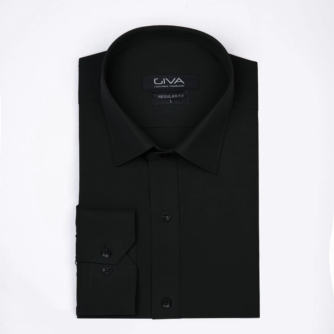 پیراهن دوشین ساده یقه کراواتی قاپک افسری - Thumbnail 13